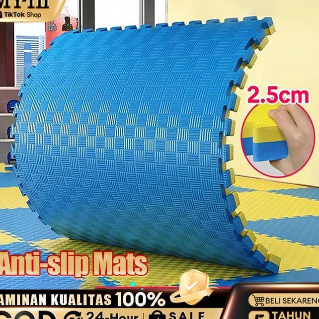 New Sportskaet Taeondo Matras Antiselip Untuk Foam Matras Bela Diri Matras Bermain Anak Tebal 100X10
