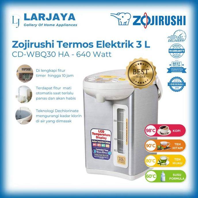Termos Listrik ZOJIRUSHI 3 liter CD-WBQ30.HA | Electric Pot