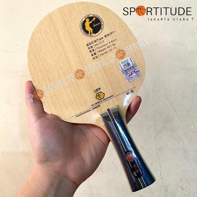Kayu Pingpong 729 V-5 Carbon Blade Pingpong 729 V5 FL
