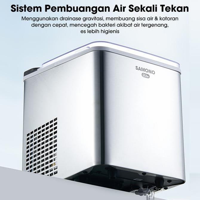 TERMURAH - (RAMADAN SPESIAL) Samono Ice Maker SW-IM10 Mesin Pembuat Es Batu Mini Portable Otomatis, 
