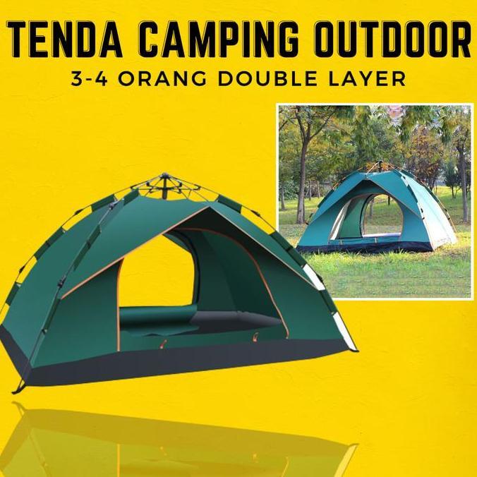 Tenda Camping Double Layer 3 4 Orang
