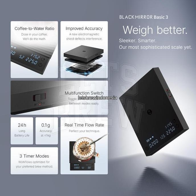 Timemore Basic Plus 3 Digital Coffee Scale Pour Over V60 USB Type-C | Timbangan Kopi Dapur Matcha