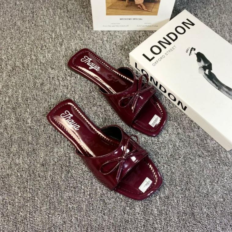 EXCLUSIVE Sandal Wanita Bata sendal platfrom sendal teplek Kekinian flat shoes pita