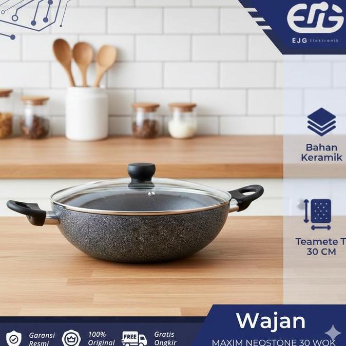 TERBARU - WAJAN MAXIM NEOSTONE WOK / WAJAN KERAMIK 30cm