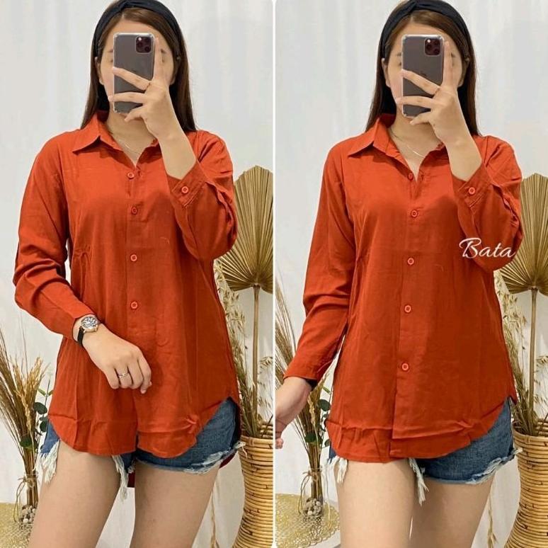 Termurah / Hot Sale Kemeja Rayon Wanita / Kemeja Polos Cewek / Kemeja Polos Kantor / Kemeja Rayon Tw