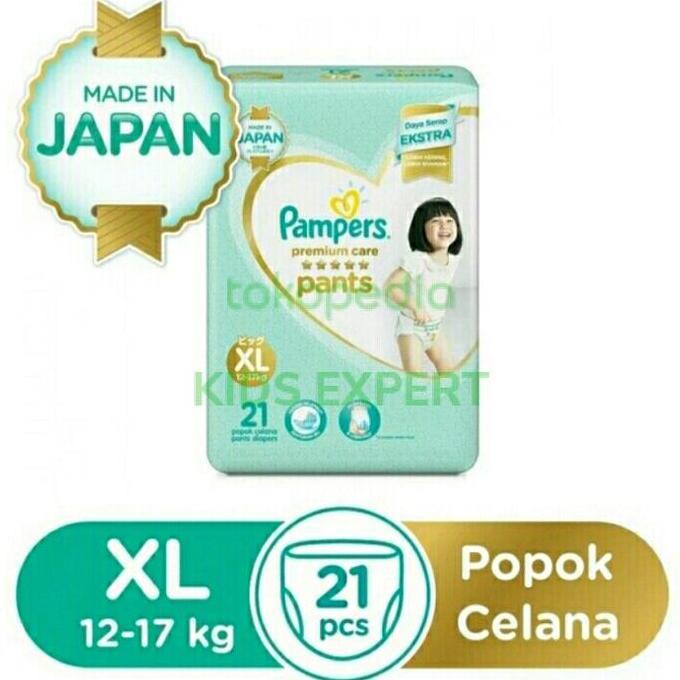 NEW PAMPERS PREMIUM CARE FLUFFY SOFT PANTS - CELANA XL 21 ORI