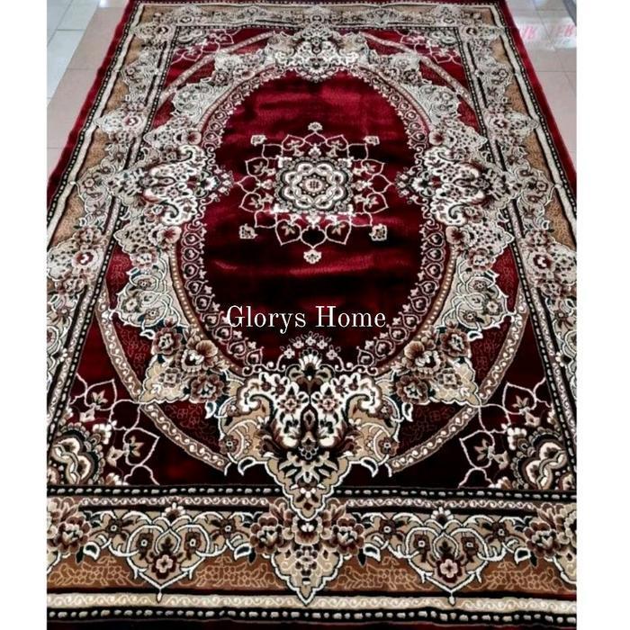 Karpet motif turki klasik 170 x 230 permadani merah berkualitas