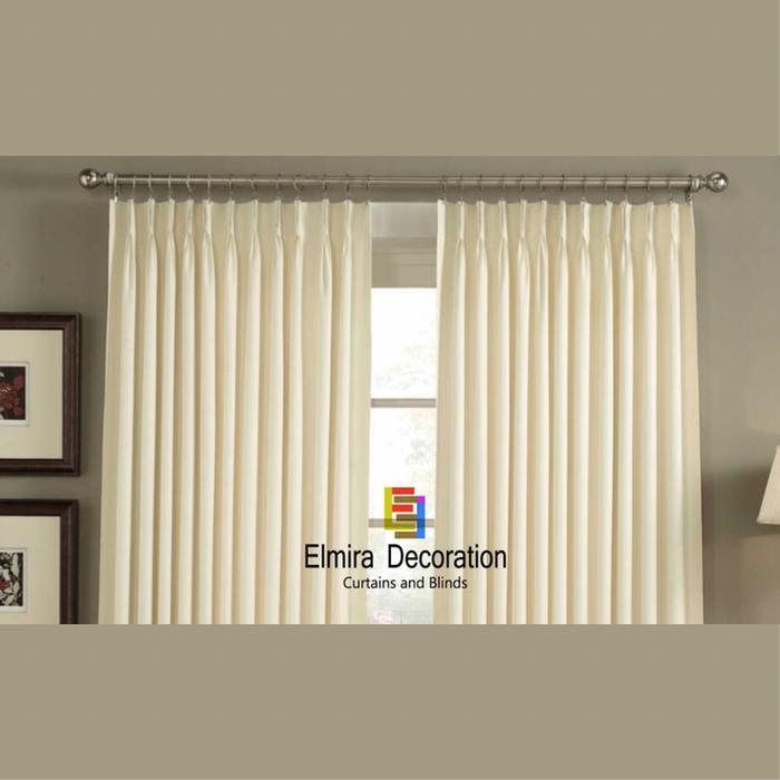 Gorden blackout Cream Polos model sangkut