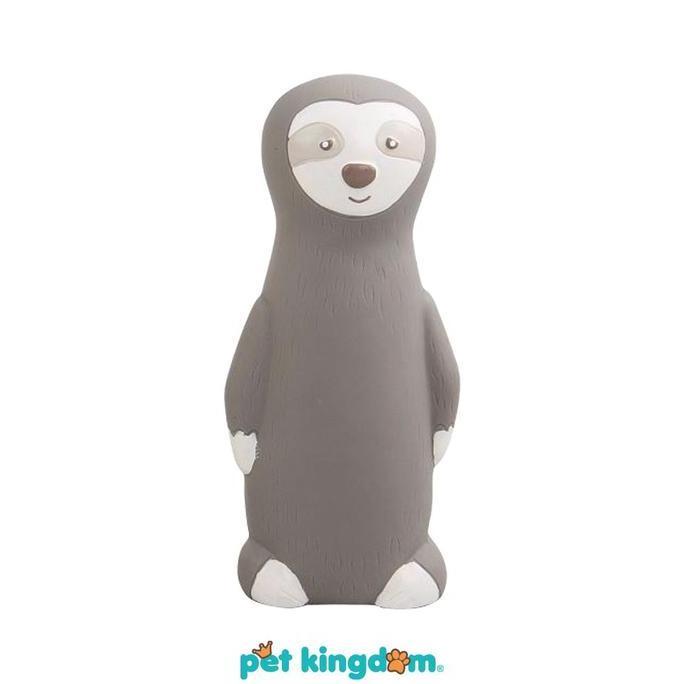 Pet Kingdom Pawise Mainan Anjing Lateks Kukang Dengan Botol - Abu-Abu Boneka Hewan Hadiah Anak Kolek