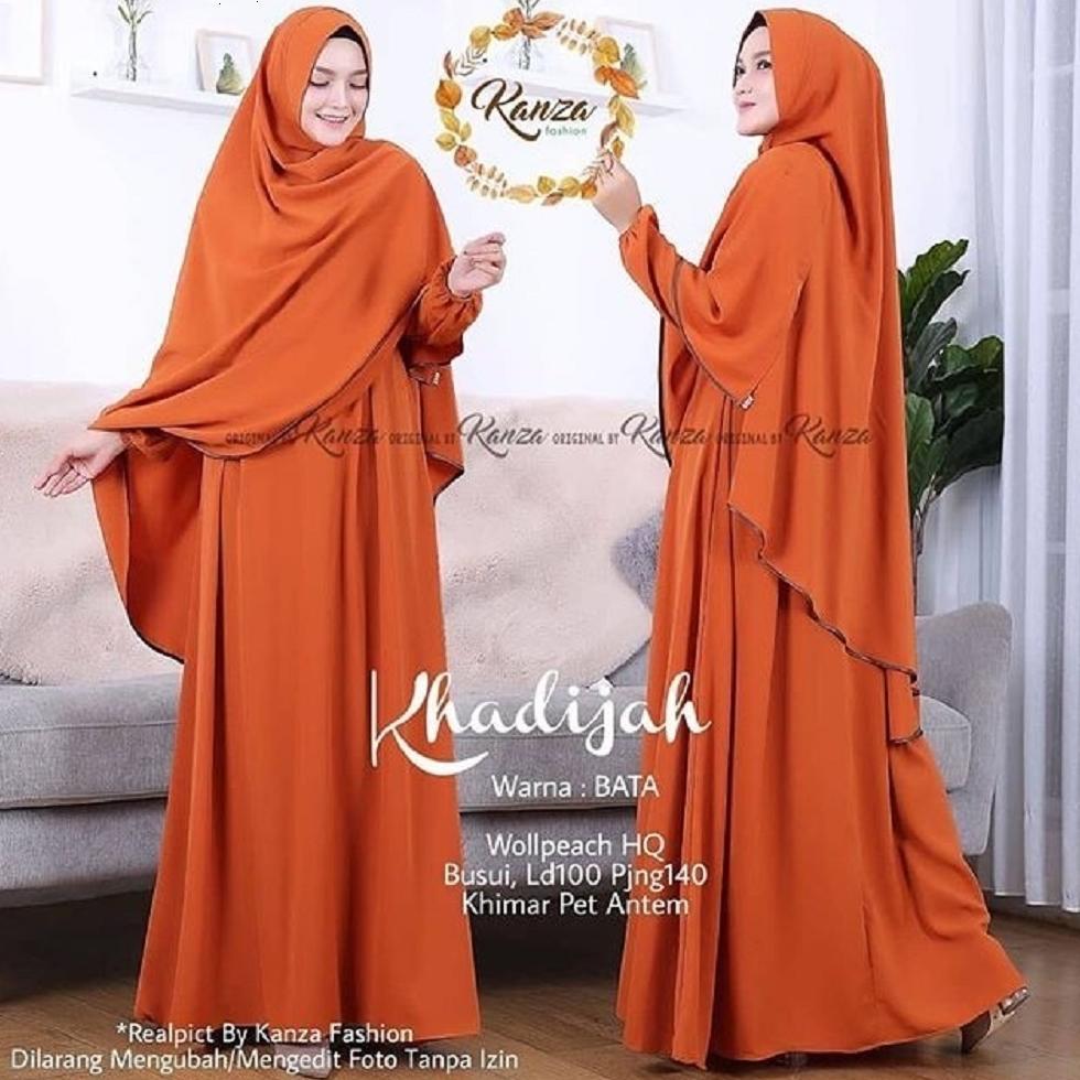 Ready Stock Terbaru Khadijah Syari Set Hijab M L Xl Xxl 3Xl Gamis Syar'I Set Hijab Terbaru 2026 Baju