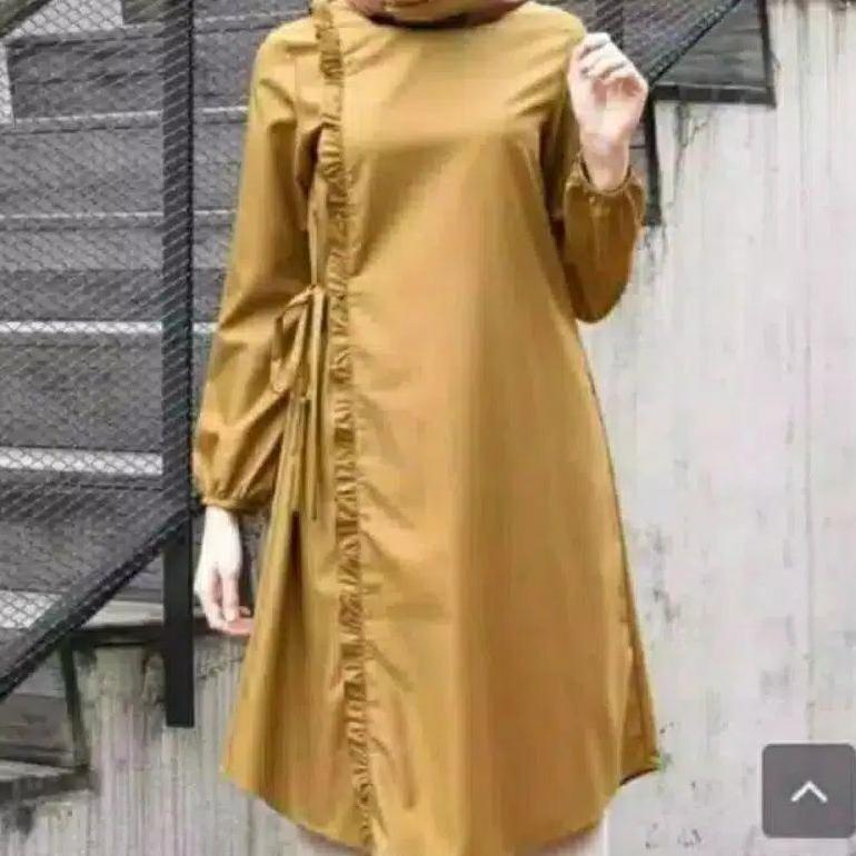 Garansi Tunik Rempel - Tunic Tunik Polos - Baju Atasan Wanita Kekinian - Baju Remaja Muslim