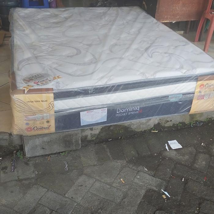 Kasur Spring Bed Central Dominiq 180 Pocket Jumbo Plush top Super