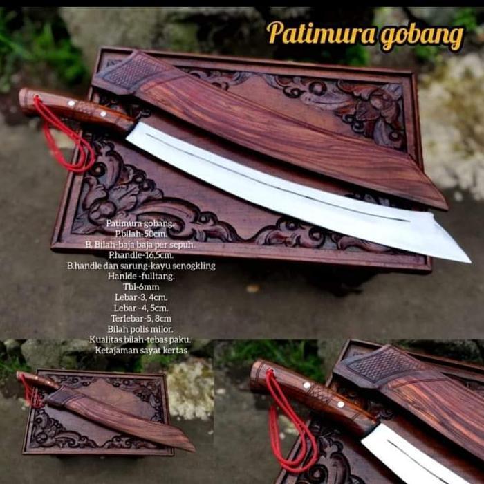 GOLOK GOBANG PATIMURA HANDEL KAYU SENOKLING BILAH 50CM