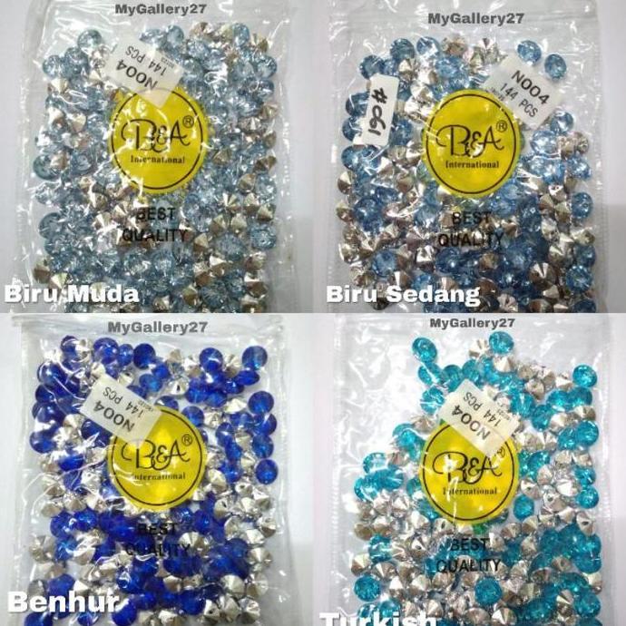 Kancing Kristal Hias Kerucut Untuk