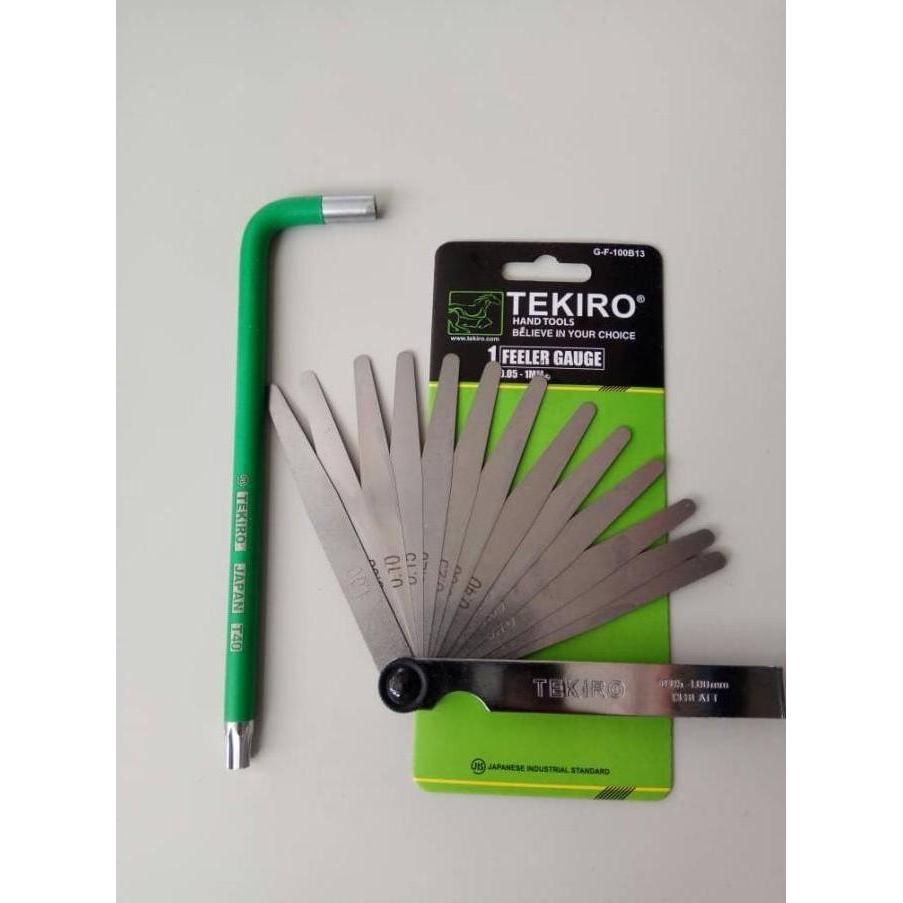 Feller Gauge + Kunci Stel Klep Tekiro - Kunci Setel Klep Motor TEKIRO