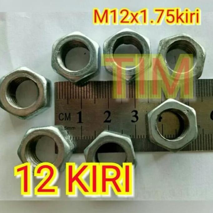 TIMe00023758 12KIRI mur M12 P1.75 drat-ulir-alur-putar ke ngiri