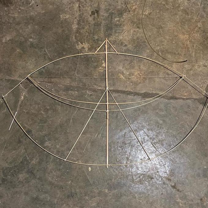 Layangan Gapangan Pegon Ceper Aesthetic Layangan 1 meter 1.5 meter layang Gapangan Viral Hanya ranga