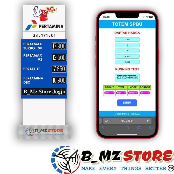 Kontroller SPBU - Controller Display Harga Totem SPBU Pertamina P10