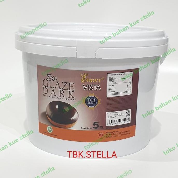 ELMER DIP GLAZE DARK CHOCOLATE COKLAT 5 KG