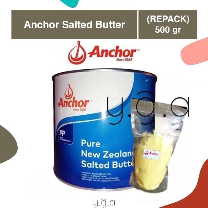 Anchor Salted Butter (REPACK) 500gr / Anchor Butter / Mentega Anchor