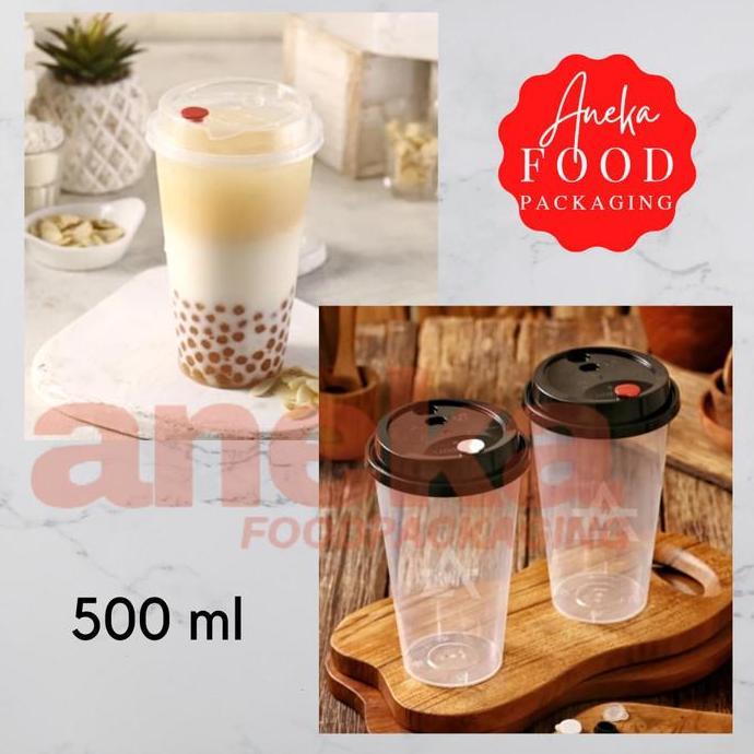 PP cup INJECTION 16oz 500ml gelas plastik boba cheese tea thinwall cup