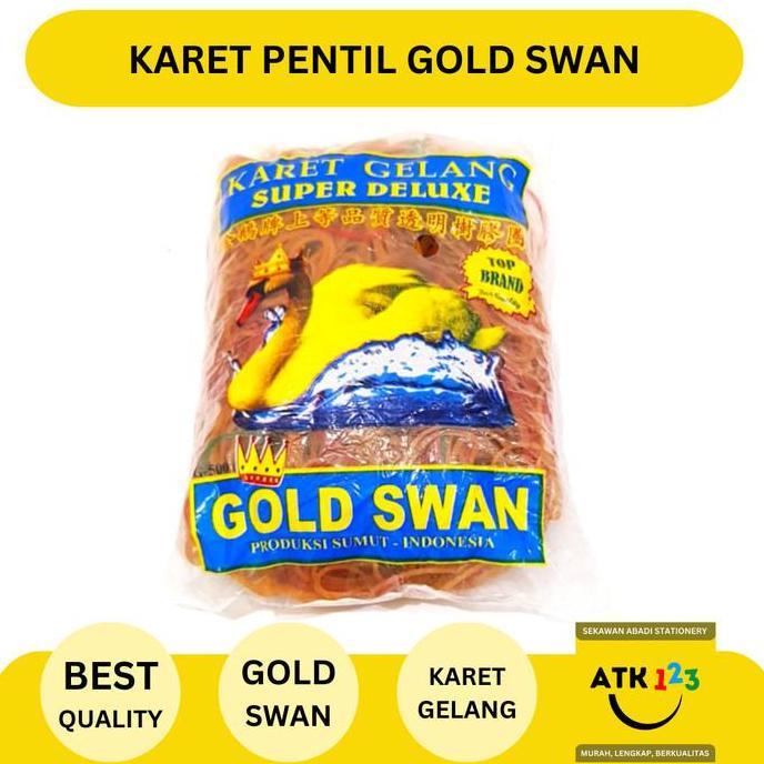 Karet Pentil / Karet Gelang Super Deluxe Gold Swan