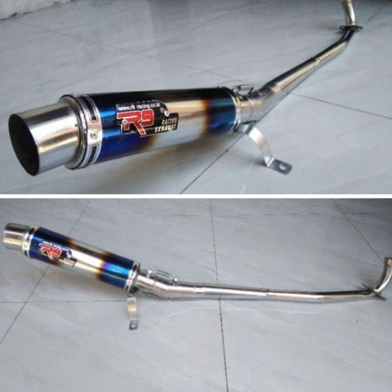 Grade Ori Knalpot Racing R9 Mugello Motor Supra, Revo, Blade, Jupiter, Vega, Smash, Shogun.