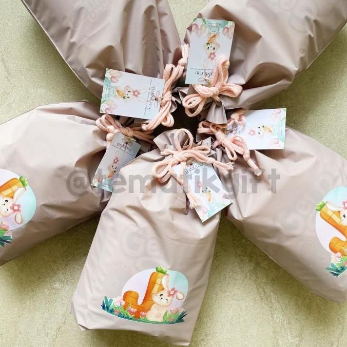 Tas Ultah Serut Pouch Goodie bag Ulang Tahun Souvenir Anak Premium