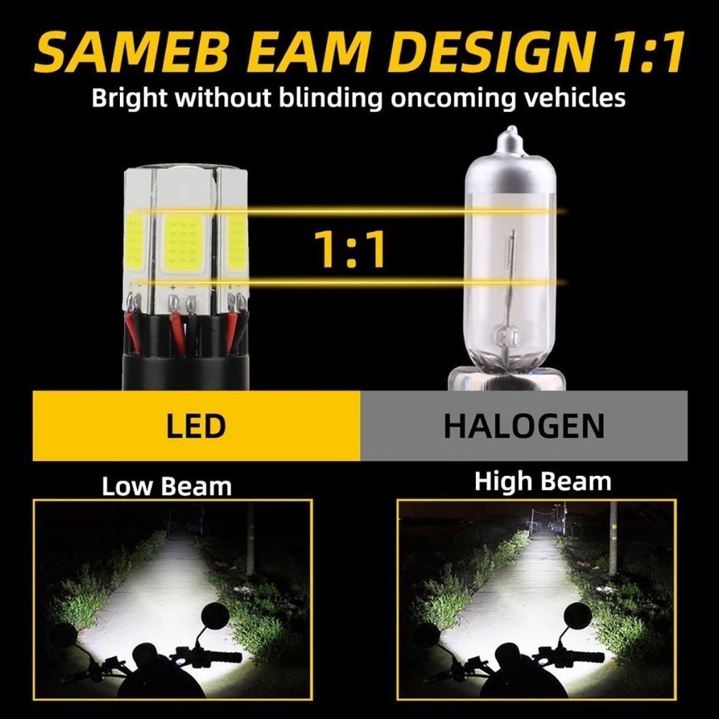 Harga Miring Lampu Led Motor 6 Sisi M02E Bergaransi Original 35 Watt/Lampu Led Motor H4 H6 6 Sisi M0