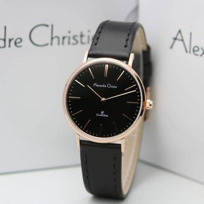 JAM TANGAN WANITA ALEXANDRE CHRISTIE AC 8490  AC8490 black ORIGINAL