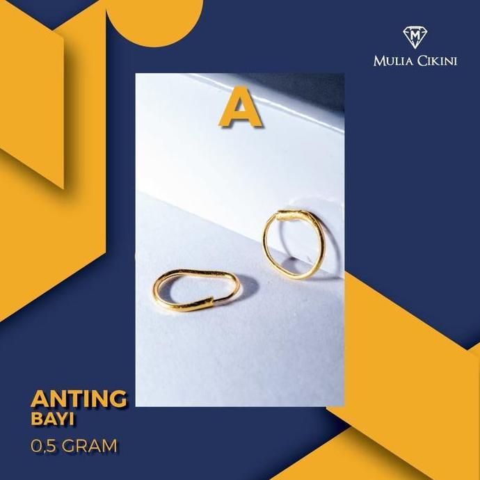 Anting Baby / Bayi emas 24K berat 0.5 gram