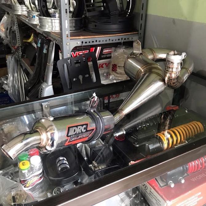 DJEESE knalpot vespa DRC victory kanan full stainless