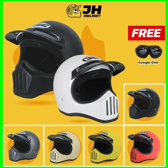 Helm Cakil HBC Polos | Helm Retro | Full Face | HBC Cakil | Jual Helm