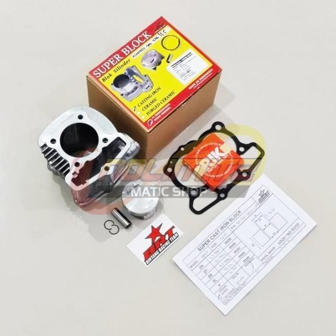 APITOYA Blok Mesin BRT Bore Up Piston 53mm Genio New Beat Deluxe Scoopy 2020