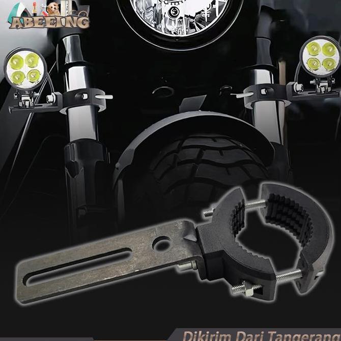 BRAVECOU Bracket Dudukan Lampu Tembak Braket Lampu Tembak Motor Lampu Depan Jepit Bracket Tubular