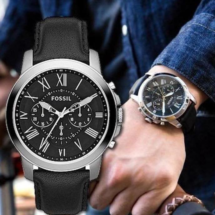 Jam Tangan Pria Original FS4812IE FS4812 FS 4812 IE Grant Chronograph Leather Black Original