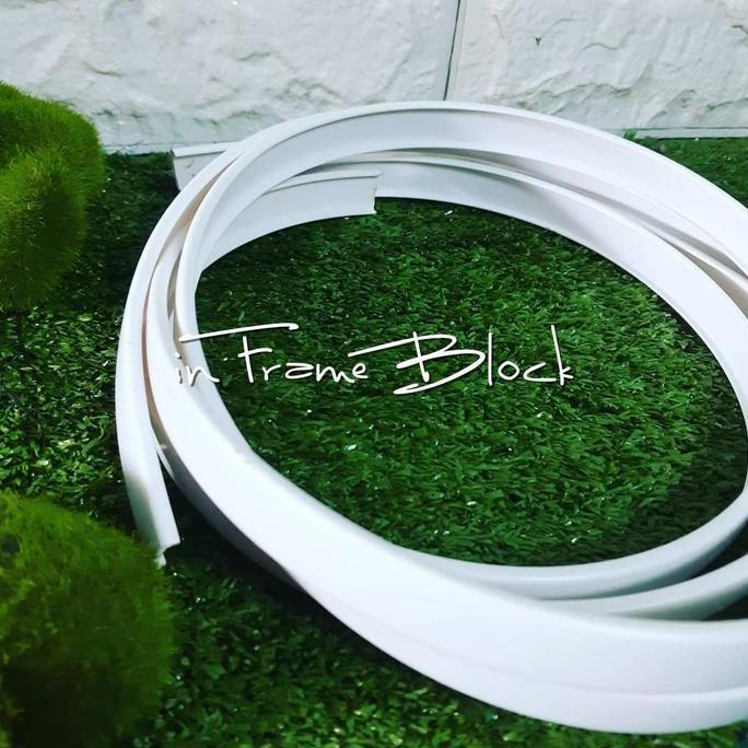 PVC Edging List Karet untuk Photoblock 12mm Putih Matte Inframeblock