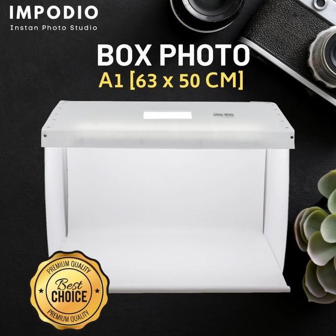 mini studio box photo Ukuran A1 - (Paket dengan alasfoto)