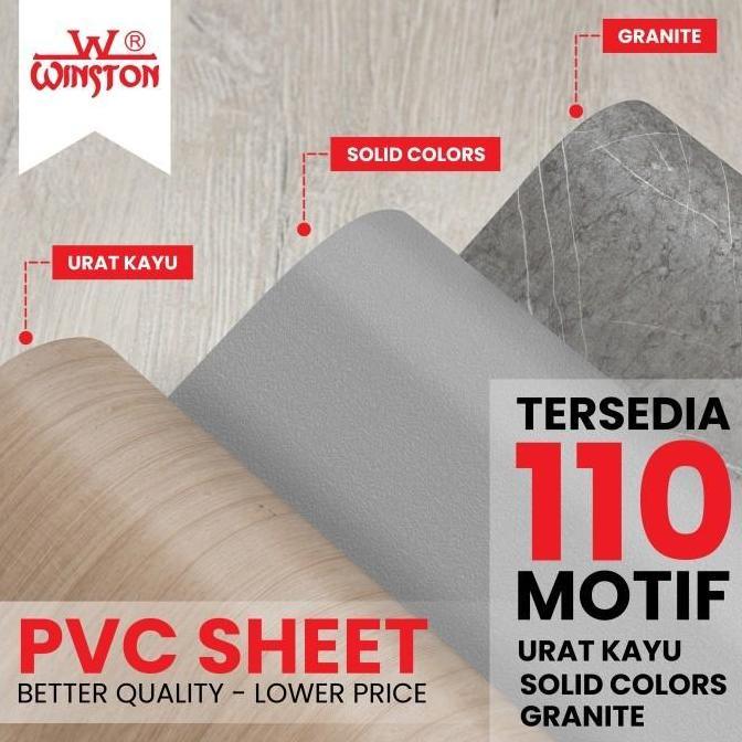 PVC Sheet Decosheet Stiker Motif Granite Marmer Winston Pelapis Meja