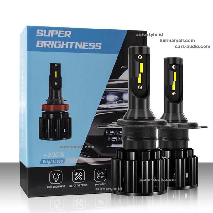 S8 H4 Lampu led mobil H4 putih Terang 50 watt 10000 lumens LED