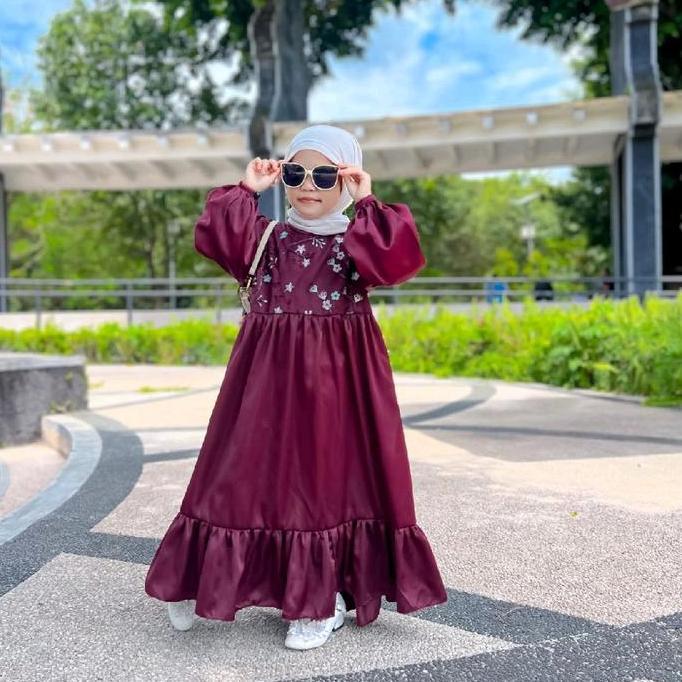 Gamis NAYLAAA satin/ Gamis anak perempuan