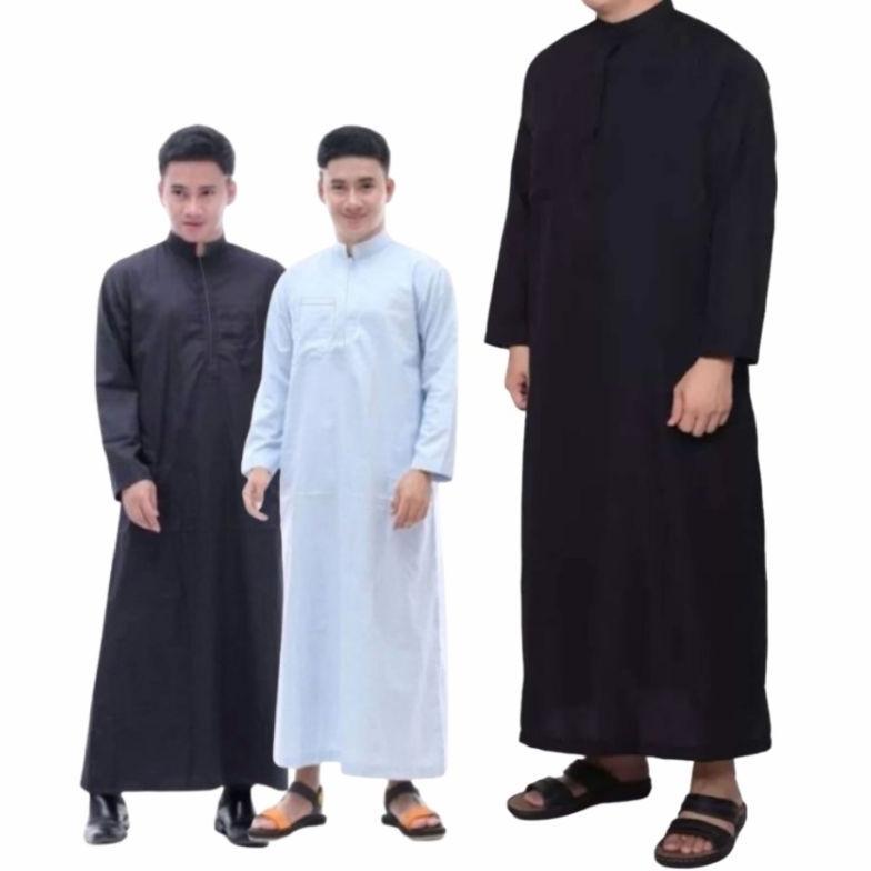 Best Seller Jubah Pria Resleting / Gamis Pria / Gamis Hitam / Thobe Arab / Gamis Arab Pria / Jubah Z