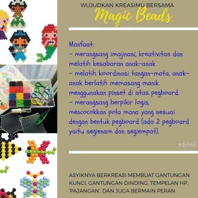 Mainan Edukasi Anak Abaca Magic Beads