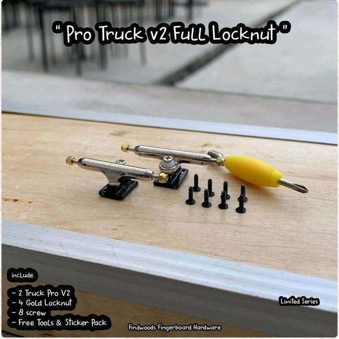 Fingerboard Truck Pro V2 Premium Single Axle Full Locknut
