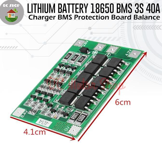 Enju- Lithium Battery 18650 Bms 3S 40A Charger Bms Protection Board Balance