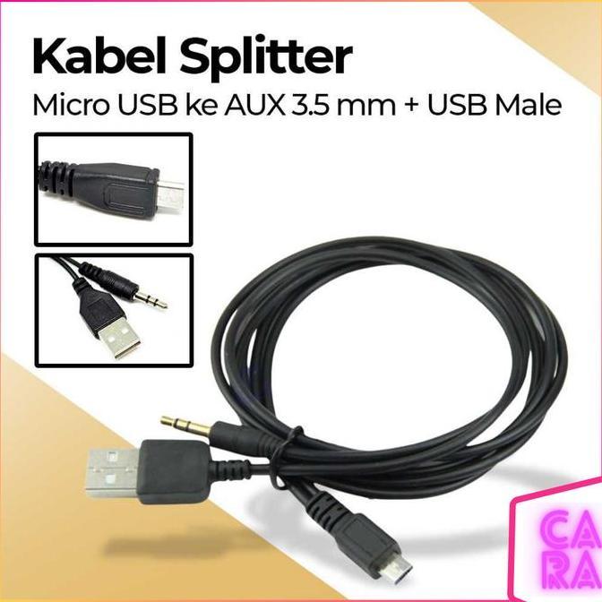 GIRARDY Kabel Audio Splitter Micro USB to AUX 3.5mm USB Male