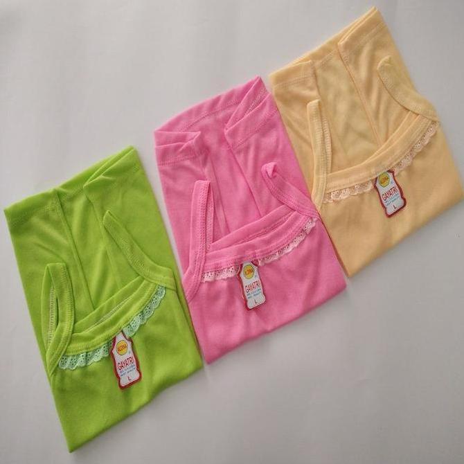 Ebijwaro- 6 Pcs Kaos Dalam Cewek - Singlet Anak Perempuan Renda Dan Remaja Grosir