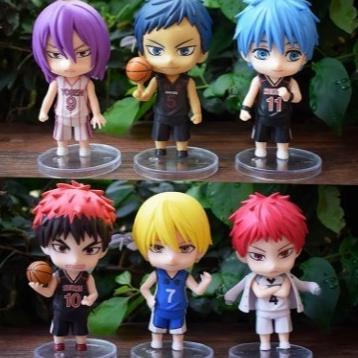 Action Figure Anime Kuroko No Basket Kuroko's Basketball Set Isi 6