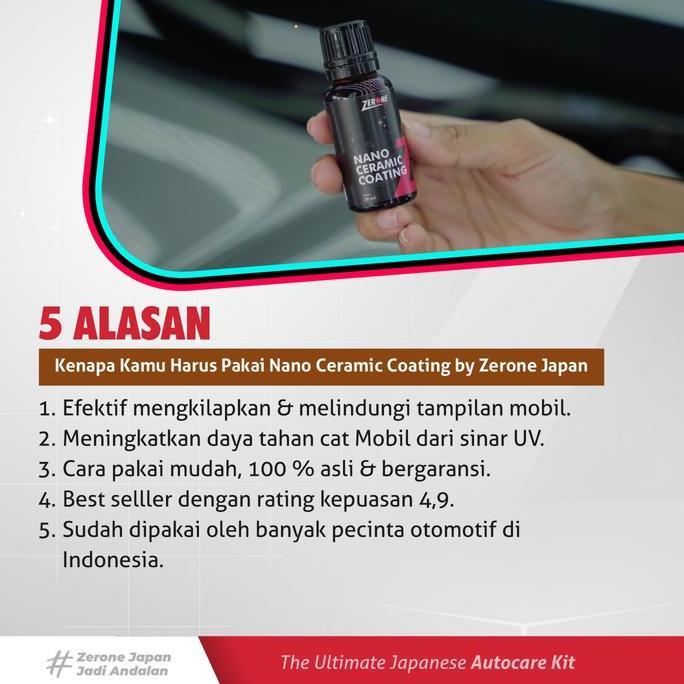 Promo Zerone Nano Ceramic Coating 20 Ml - Pengkilap Body Kendaraan Efek Daun Talas Melindungi Dari S