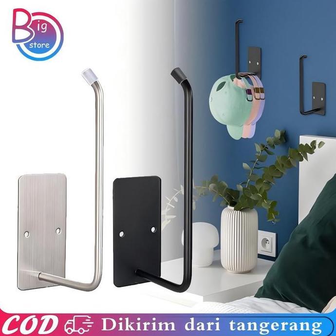 DISSORDE Gantungan Topi Dinding Tempel Stainless Tempat Topi Serbaguna Rak Gantung Topi Rak Topi Din